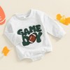SHIBAOZI Infant Baby Boy Girl Football Outfits Letter Embroidery Bubble
