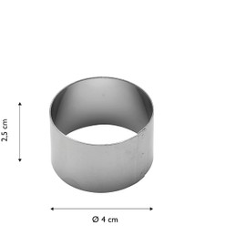 Echtwerk Napkin Ring Set Stainless Steel Circle Design Napkin Holder Napkin Buckles Universal Table Decoration for Weddings Diameter 4 cm Silver Edition 4 Pieces