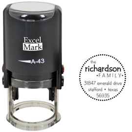 Custom Self Inking Address Stamp with Monogram - Style 216