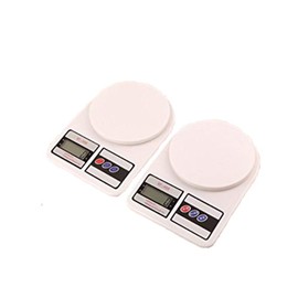 HJ Digital Scale Electronic Scales Precision Measuring Charger with Tare Function for Cooking and Electronic Scale 1-5kg White