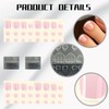 False Toenails, French Tip False Nails, 96 Pieces Short Elegant