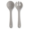 Spoddy Plastic Salad Servers (31 cm Large, Two-Piece, Light Grey)