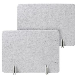 KEPYDRMTF Desk Privacy Panel Set, Desk Partition Cubicle Wall Freestanding Noise-Reduction Panels Room Divider, Soundproof Partition with Support Feet for Office or Home Use (Light Grey, 40 * 60 cm)