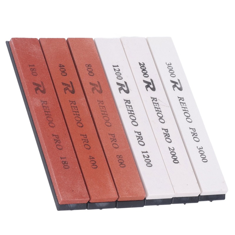 6pcs Whetstone White Corundum Multifunctional 80 400 800 1200 2000