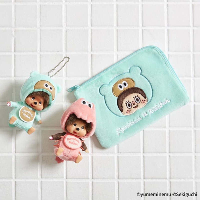 Sekiguchi 203789 Tanukyun x Monchhichi Multi-Pouch