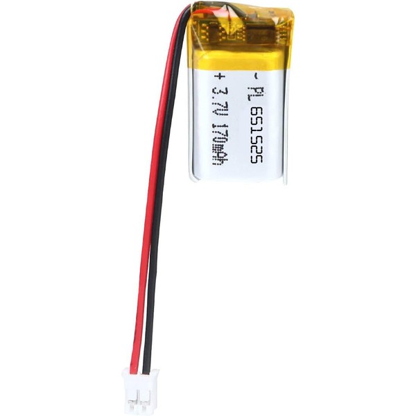 YDL 3.7V 170mAh 651525 Lipo Battery Rechargeable Lithium Polymer ion Battery Pack with PH2.0mm JST Connector