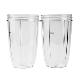 2PCS Replacement Juicer Cups Clear Mugs Blender Cups Juicer Mixer Replacement Parts Compatible with Nutribullet 600W 900W Blenders(32oz)