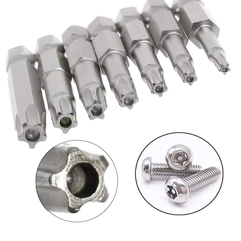 Eyech Torx Star 5 Point Screwdriver Bits Sets,Magnetic Security Tamper