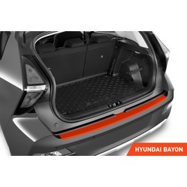 Luxshield Car Bumper Protector Set for Hyundai Bayon I 2021-2025 - Rear Bumper guards for cars, anti scratch, Paint Protector For Sill Lip - Carbon Black