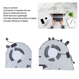 Cooling Fan Replacement for DELL, Laptop Cooling Fan Replacement, 4 Pin Power Connector Notebook Internal Cooler for Vostro 15 7510 16 7610 (CPU and GPU)