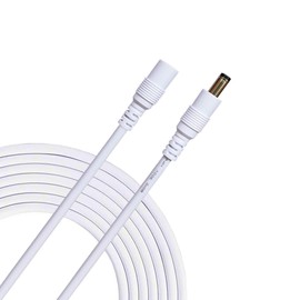 Liwinting DC Power Extension Cable 5.5 mm x 2.5 mm Male to Female Connector, DC Power Cord Extension Cable for Power Adapter, 12V CCTV Wireless IP Camera, Monitors, 1m/3.28Feet White