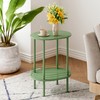 DGSANDGO Small Round Side Table,Bedside Table with Storage, Morden Round