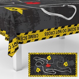 Junliang Spy Tablecloths Case Scene Table Covers for Kids Birthday Secret Themed Party Decorations Outdoor Indoor Table Cloth Party Supplies 53" x 108"