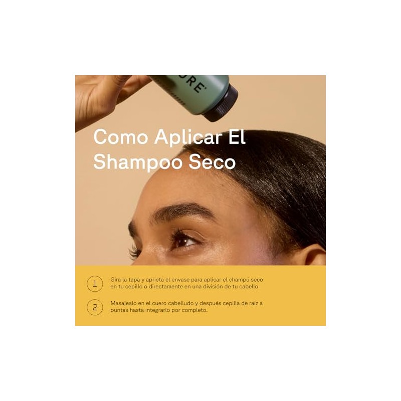 Acure | Shampoo seco en polvo para cabello castaño a