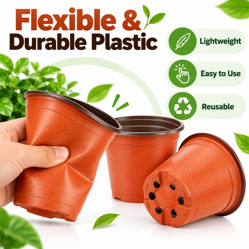 75-150 Pack Flexible Nursery Pots for Seed Starting – Soft