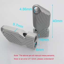 CTRICALVER Whistle, Twill Silver Emergency Whistle, Double Tube Safety Whistle with High Decibel Count, with Keychain and Lanyard for Outdoor Travel, Team Training, Emergency Calls