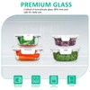 KOMUEE 24 Pieces Glass Food Storage Containers Set,Glass Meal Prep