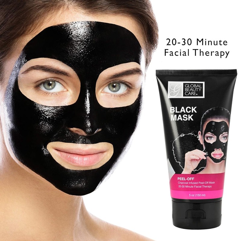 Global Beauty Care 5oz 150ml Black Peel Off Mask: Charcoal