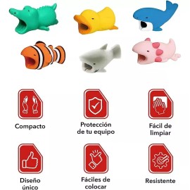 Alomia 6 Protectores De Cables Usb Bite Evita Cables Trozados