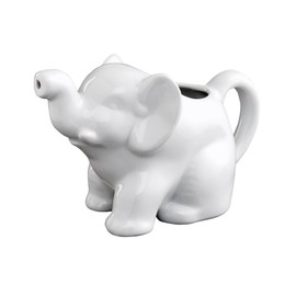 HIC Kitchen Elephant Creamer With Handle, Fine Porcelain, 9-Ounce, For Serving Milk, Cream, Syrup, Dressings, And Sauces