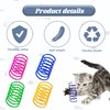 40 Pcs Colourful Cat Springs,Kitten Toys,Cat Spiral Toy,Durable Plastic Toys