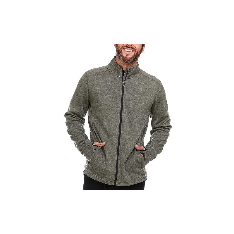 Minus33 Merino Wool Wilderness Expedition Full Zip Granite Green Small