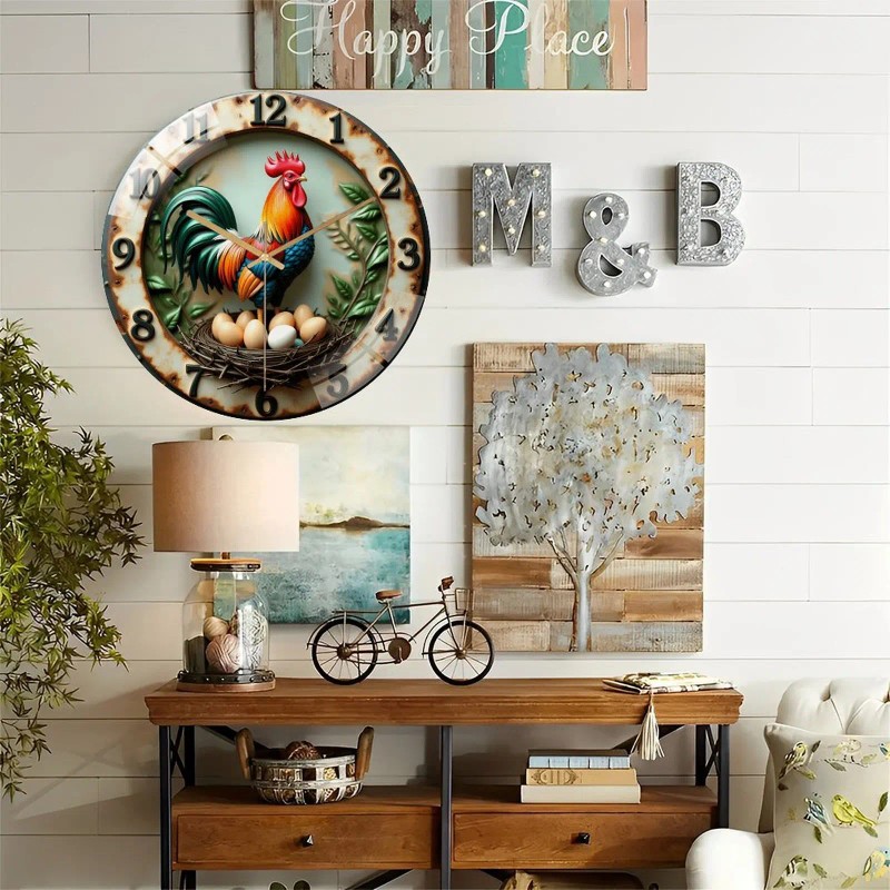 12 Inch Round Wall Clock that Arrives in Pristine Condition,