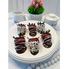 Fake Dipped Strawberries- Set of 6 Chocolate Gingerbread Dipped Strawberries
