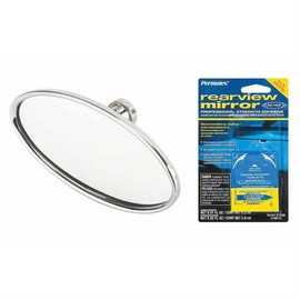 Stainless Steel Oval Interior Rear View Mirror & Glue