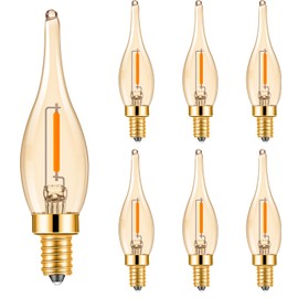 Hcnew E14 LED Light Bulb Candle Retro, 0.7 W Replaces 7 Watt 2200 K Ultra Warm
