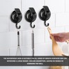 2 Pieces Black Hooks and 2 Pieces Transparent Hooks, Suction