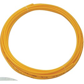 TRUSCO TEN1210 Polyurethane Tube, 0.5 x 0.3 inches (12 x 8.0 mm), 32.8 ft (10 m) Roll, Yellow