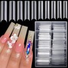 ITADAKU 200 PCS Extra Long Clear Nail Tips - No