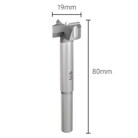 CSOOM Forstner Drill Bit 19 mm - Forstner Drill Bit for Wood, Forstner Bits with Round Shank, Accessories Drill