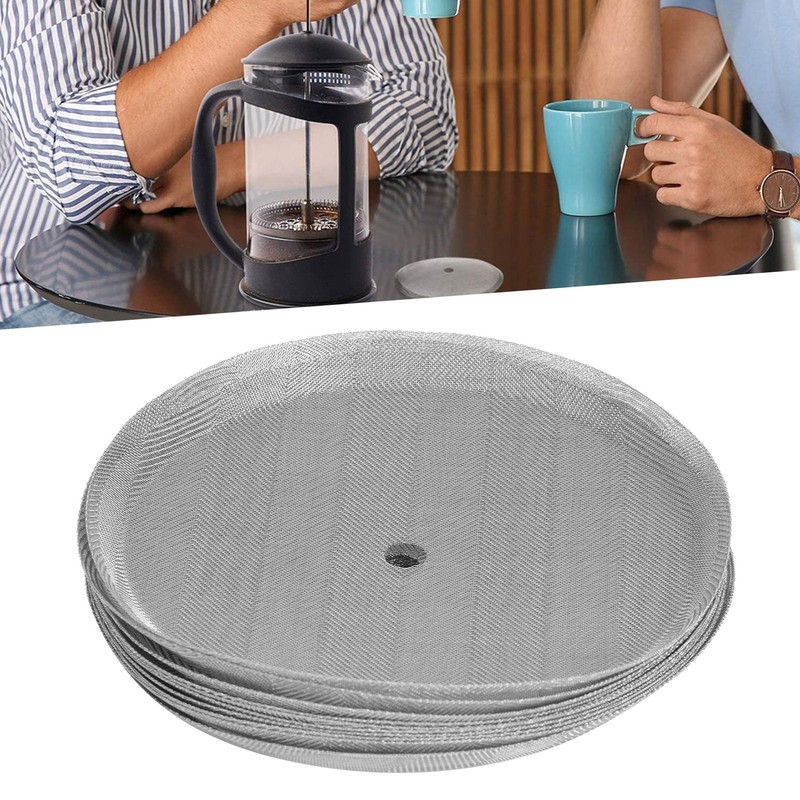 10Pcs Reusable 304 Stainless Steel Filter Mesh for 1000mm Coffee