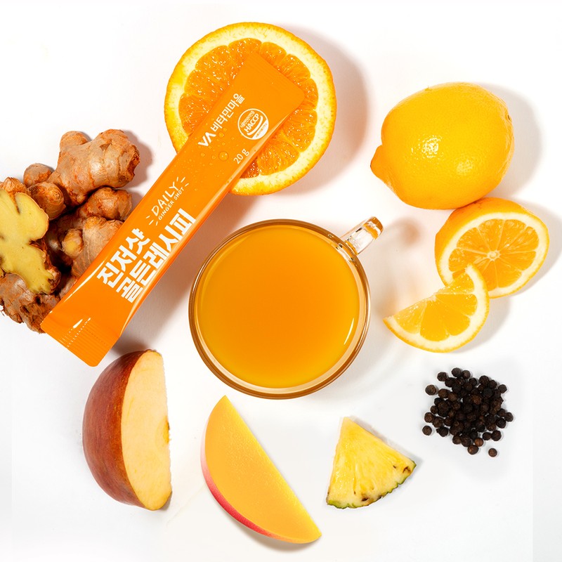 Vitamin Village Ginger Shot Golden Recipe Ginger Tea 14 pieces,