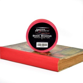 Gaffer Power Red Bookbinding Tape 2" x 15 Yards | Strong, American Made, Acid-Free Tape for Book Repair, Scrapbooks, and Documents