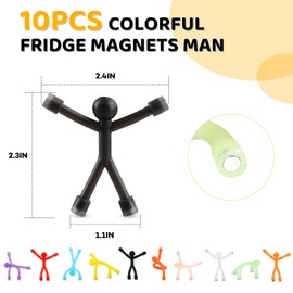 TRYMAG Man Fridge Magnets, 30 Pack Cute Magnets Fridge for Adults, Funny Humanoid Magnetic Toys for Fridge, Magnetic People Mini Humanoid Colorful Magnetic Toy for Locker, Office, School Decoration