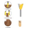 6 Pieces Dovetail Router Bits 1/4" Shank Woodworking Router Bit