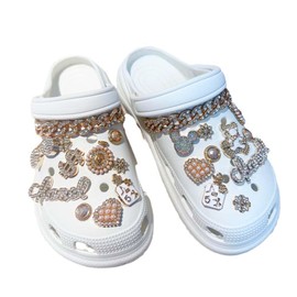 NT-ling Shoe Charms 22 PCS Crystal Bling Shoe Charms Rhinestone Flower Designer Shoe Decoration Sparkly Aesthetic Shoe for Children's Birthdays, Gifts and Decorations