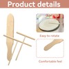 3-Piece Crepe Distributor Set Made of Beech Wood (Small Wooden