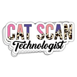 HOSALA (3in - 3Pcs) Cat Scan Technologist Sticker CT Scan Tech X-ray Tech Sticker Funny Radiology Sonographer Gift Decoration Helmet Bumper