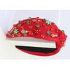 ACO-UINT Christmas Knotted Headbands for Women Crystal Plaid Headband Wide