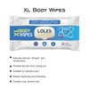 LOLE'S XL Body Wipes - Cleansing, Hydrating & Rinse Free