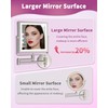 WZKALY Rechargeable Wall Mounted Makeup Mirror with Lights, 4000mAh Double