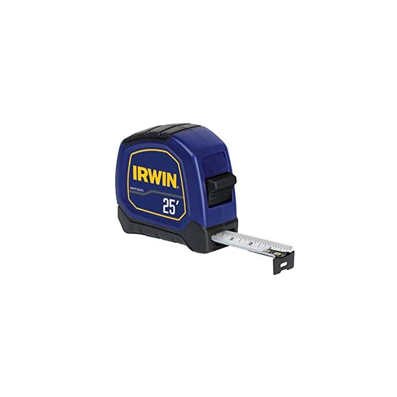 IRWIN Bi-Material Tape Measure, 25-ft Imperial (IWHT36345)