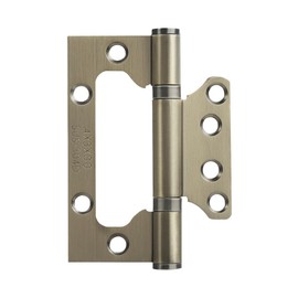 VOLUKA 12 Pack Non-Mortise Door Hinges - Easy to Install, 4" × 3" Stainless Steel Door Hinges - Smooth Movement and Heavy Duty, Bronze