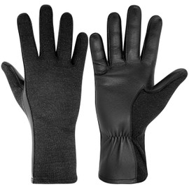 ONETAC OUTDOOR NOMEX FLIGHT FLYER PILOT OPERATOR DUTY GLOVES BLACK, GREEN, TAN (BLACK, X-SMALL)