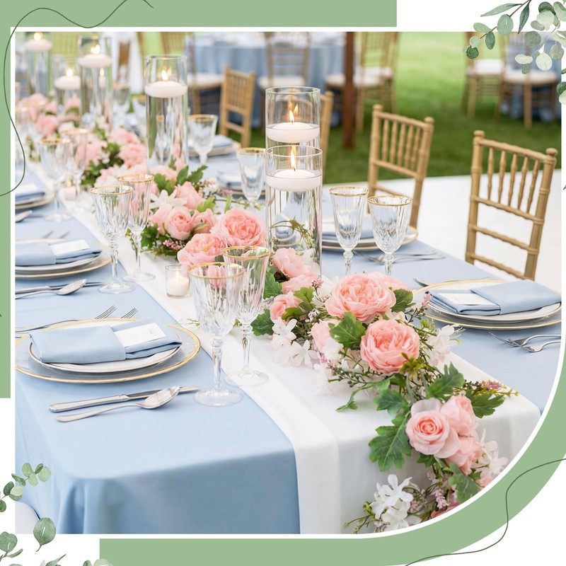 Riceshoot 4 Pcs 6ft Flower Garland with Peony & Rose