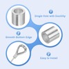 sourcing map Aluminum Wire Rope Stop Sleeve 3/16"(5mm) Crimping Loop